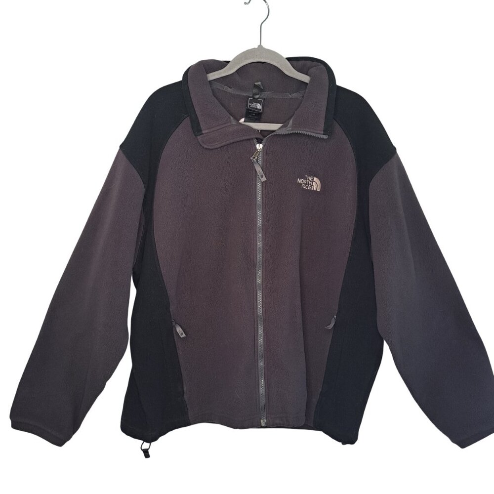 The North Face Gray Full Zip Fleece Jacket Size Large